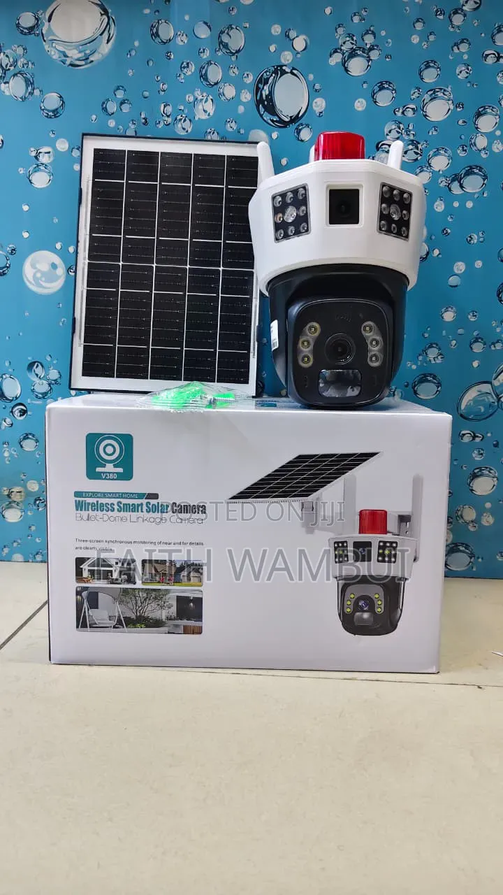 Dual Lense 4g CCTV Camera With Alarm