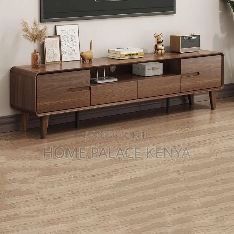 Tv Stand: Modern Rounded Corner Wooden Tv Unit