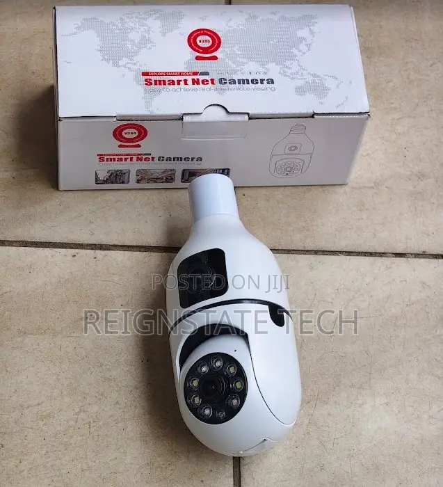 V380 Dual Lens PTZ Bulb Wifi Camera 360° Smart Security CCTV