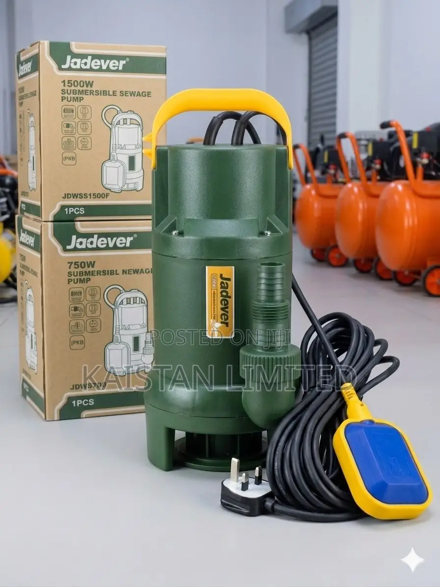 Jadever Submersible Pump 1.0hp/Sewage Submersible Pump 750w/8m Max Lif