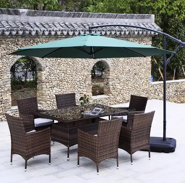 Dining Set; Four Seaters Rattan Wicker Outdoor Garden Set