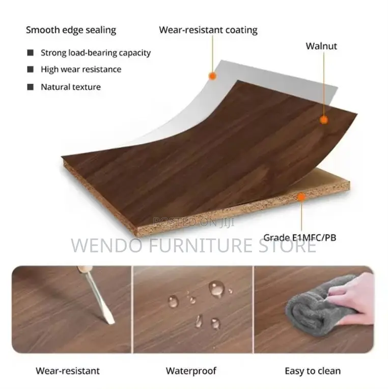 Office Desk; 1.4 Meters Home Office Sturdy Wood Desk