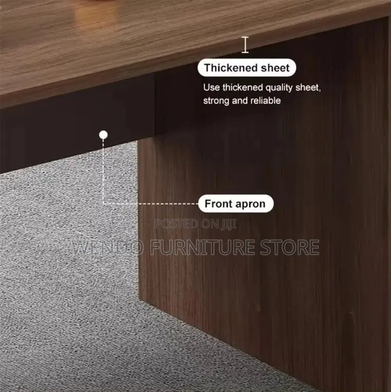 Office Desk; 1.4 Meters Home Office Sturdy Wood Desk