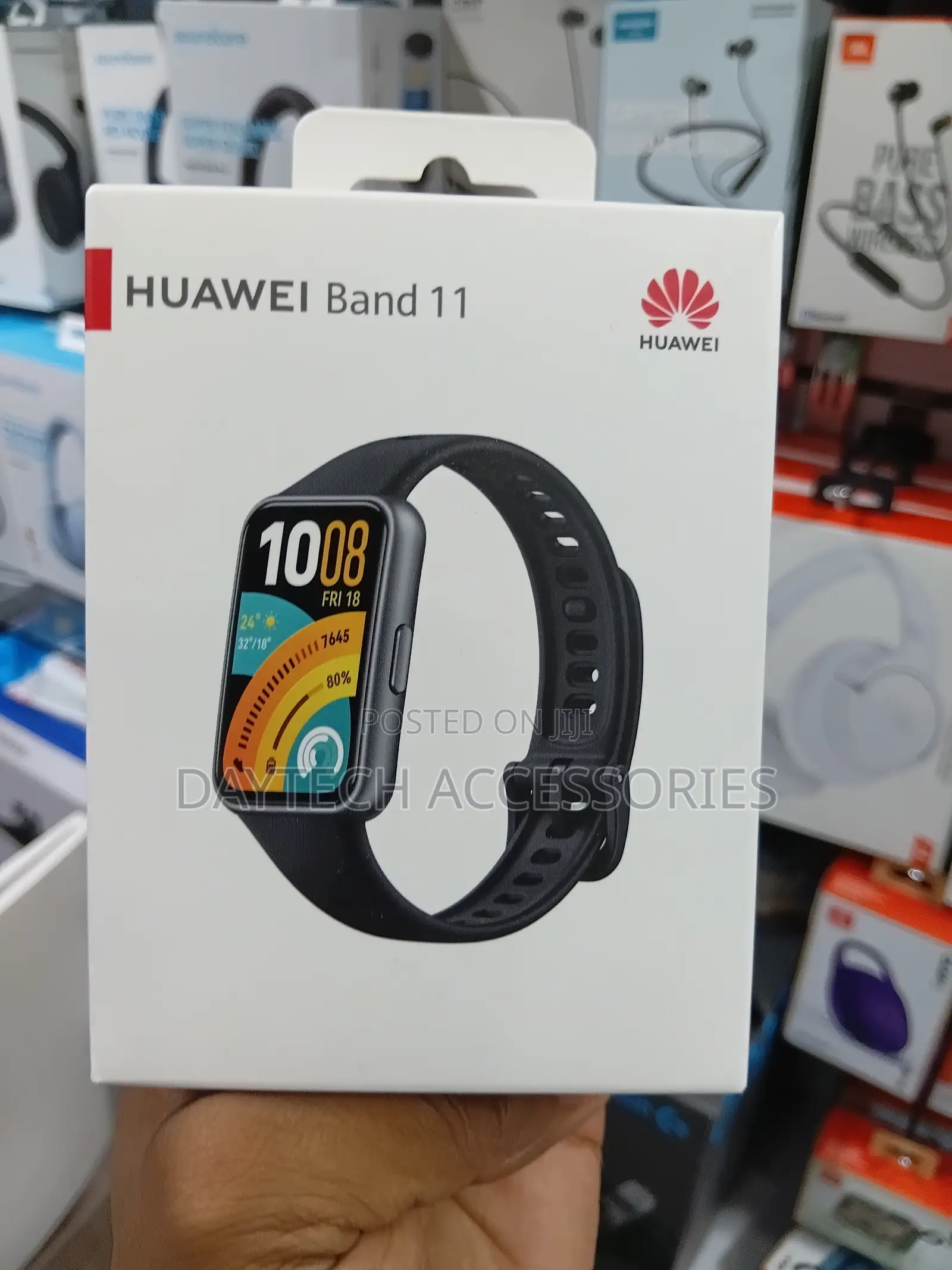 This Is a Huawei Band 11 Fitness Tracker in Black.