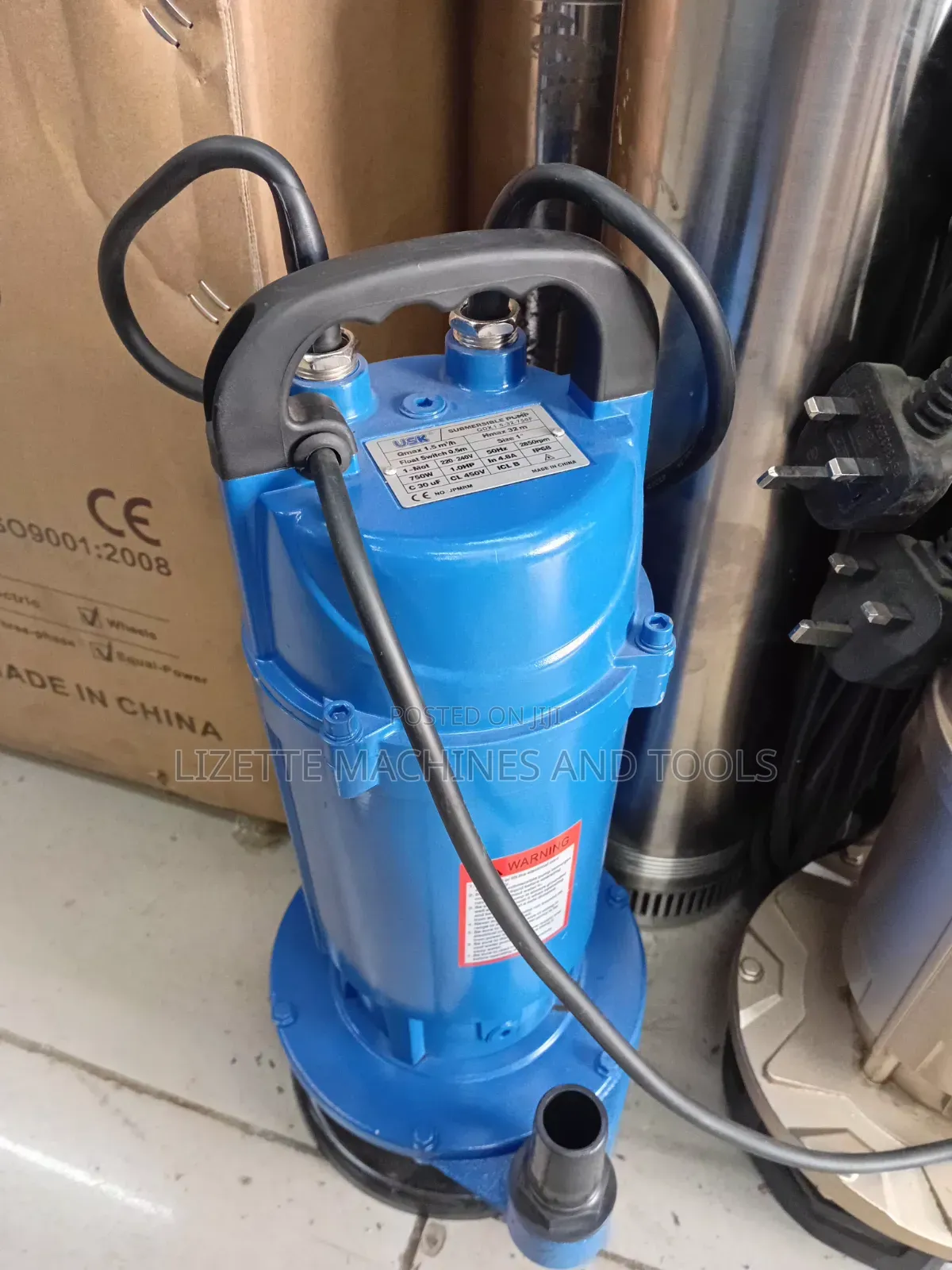 Usk 1hp Shallow Well Submersible Pump 32m Head