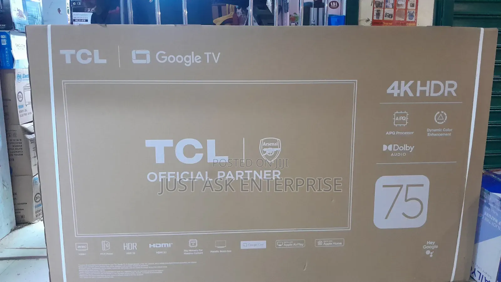 TCL 75"inches Smart Google Tv - HDR Resolution, Dolby Atmos