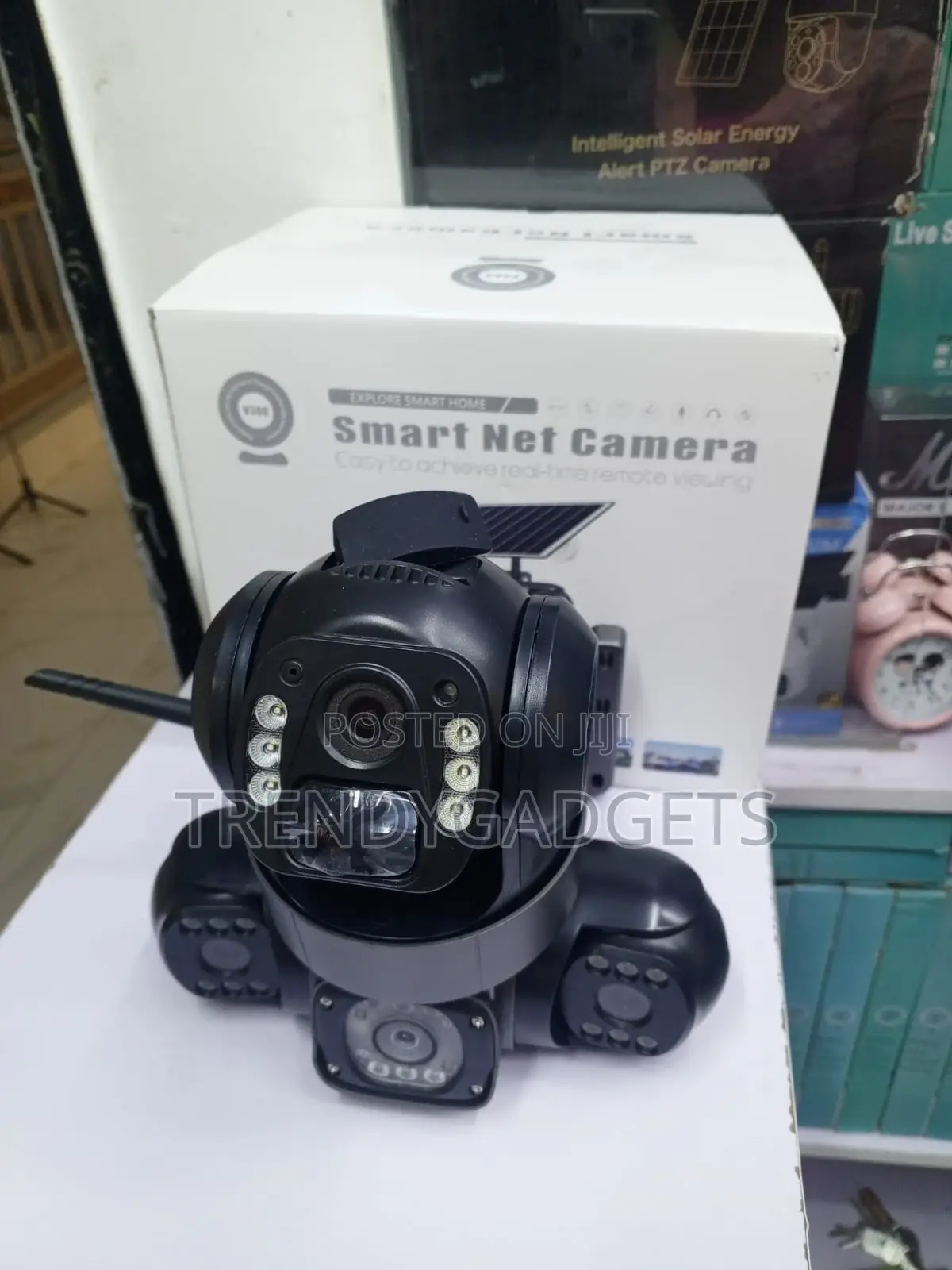 V380 Smart Security Camera Solar Powered Night Vision CCTV