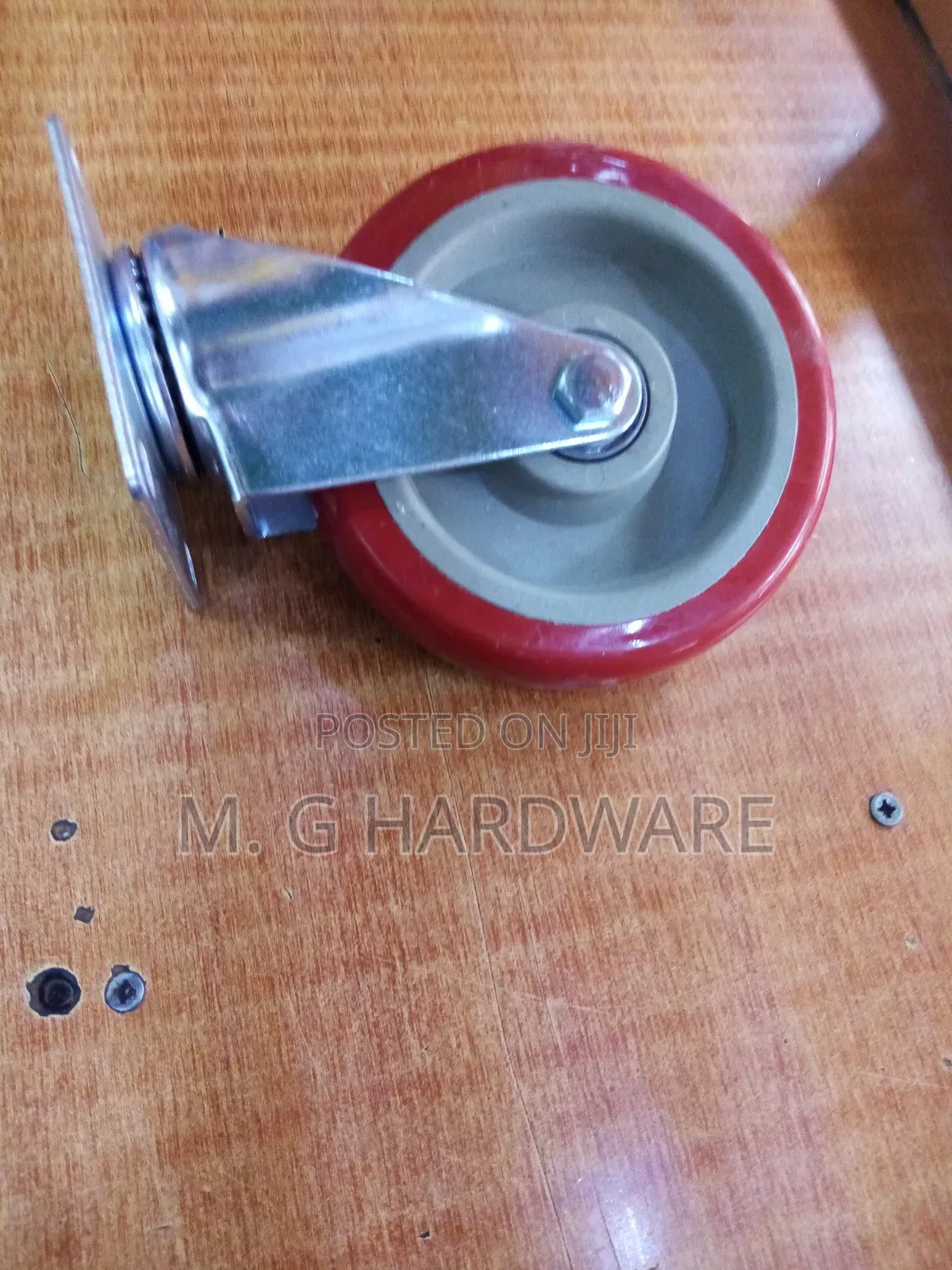 Red Castor Wheel Ordinary 5"