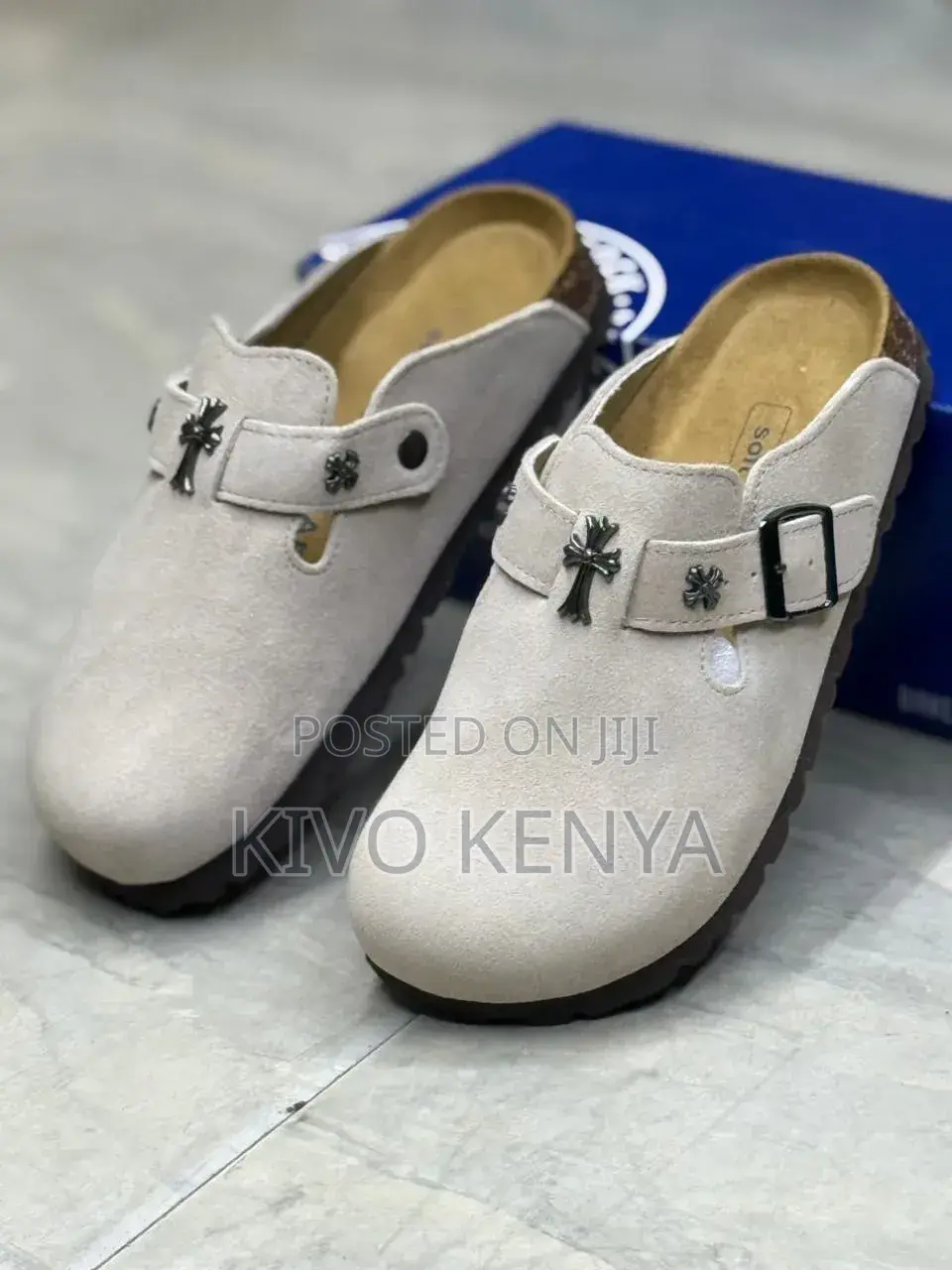 Chrome Hearts Embellished Birkenstock Clogs