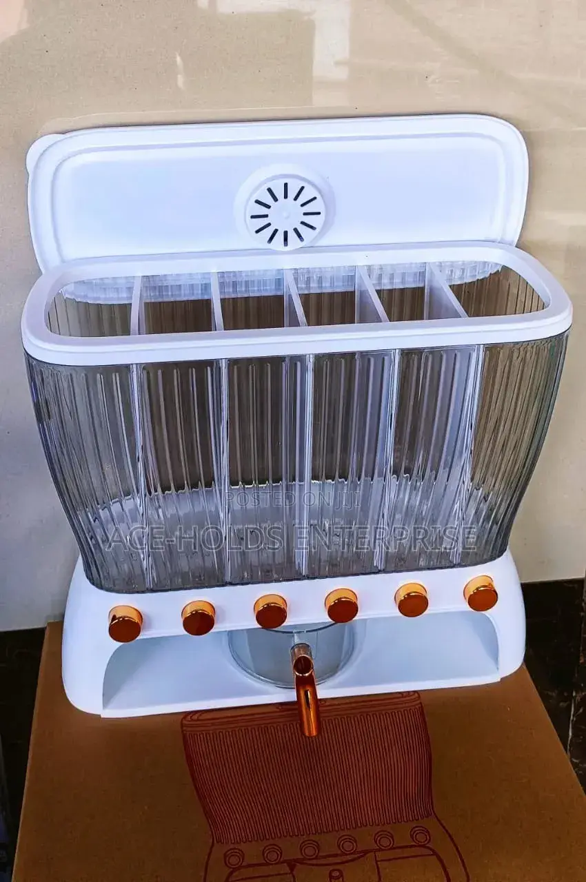 12kgs Partitioned Cereal Dispenser - 6 Grids Each 2kgs