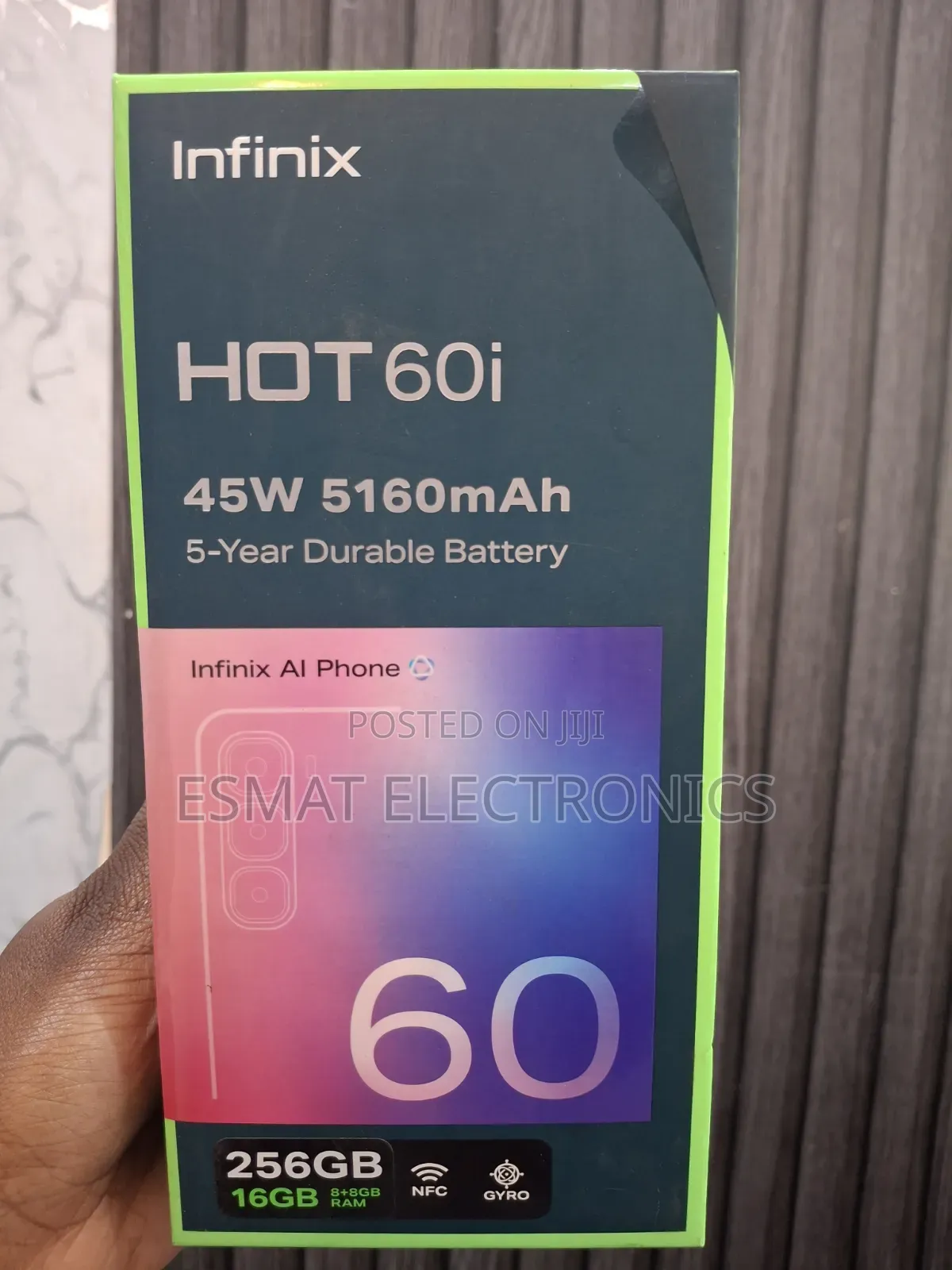 New Infinix Hot 60i 256 GB Black