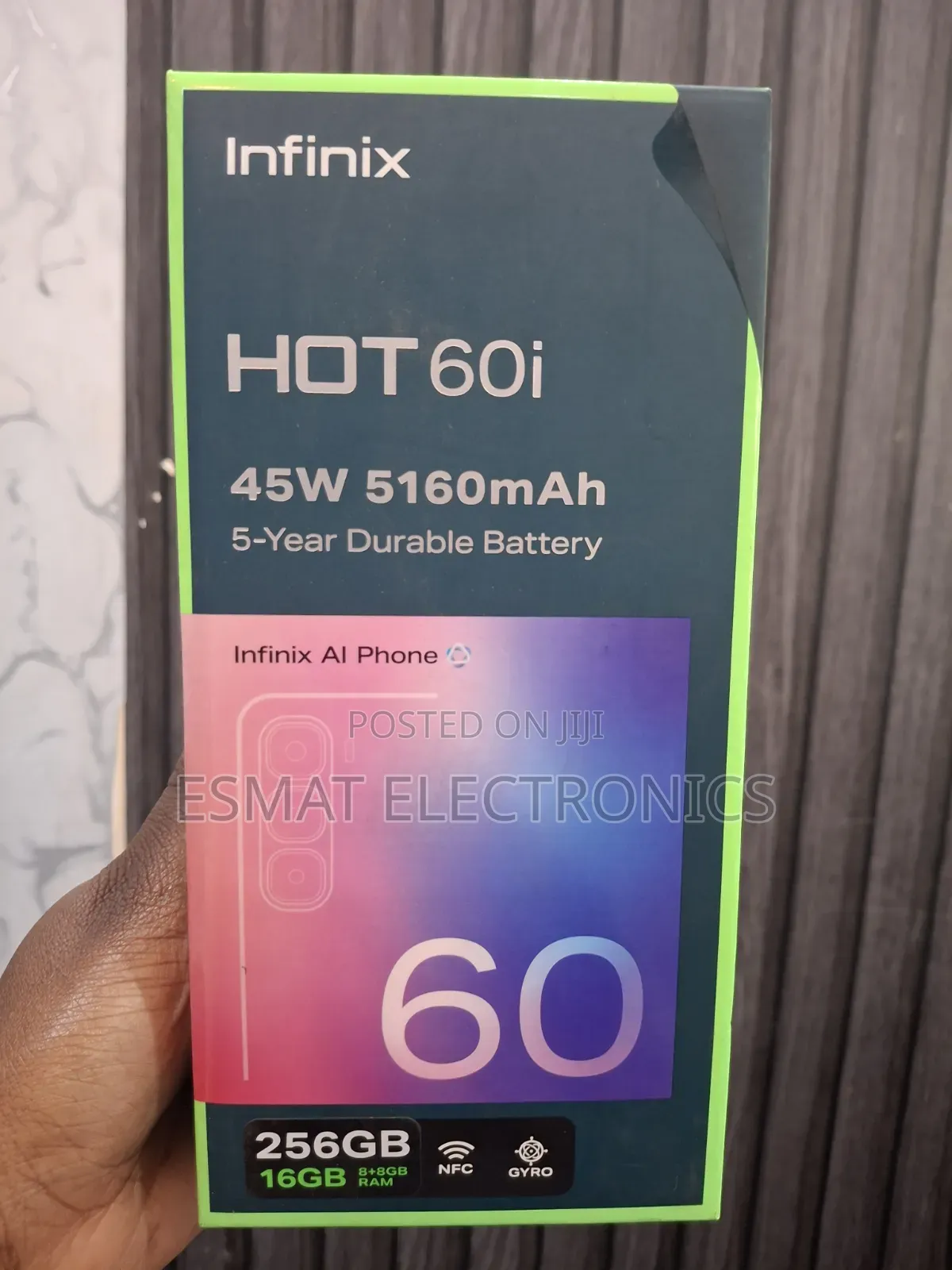 New Infinix Hot 60i 256 GB Black