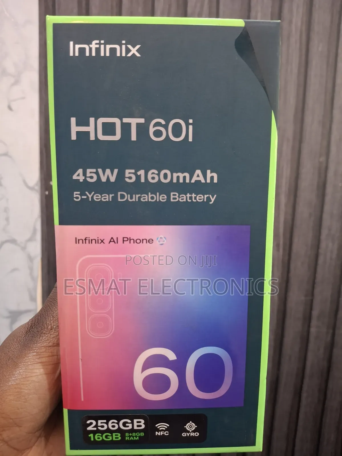 New Infinix Hot 60i 256 GB Black
