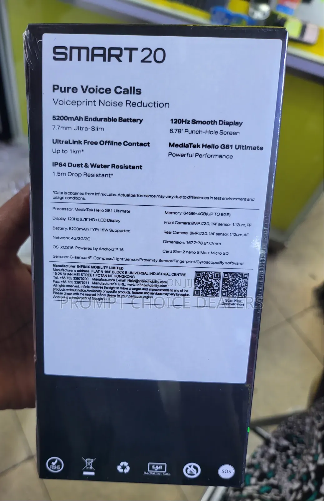 New Infinix Smart 20 128 GB Rose Gold