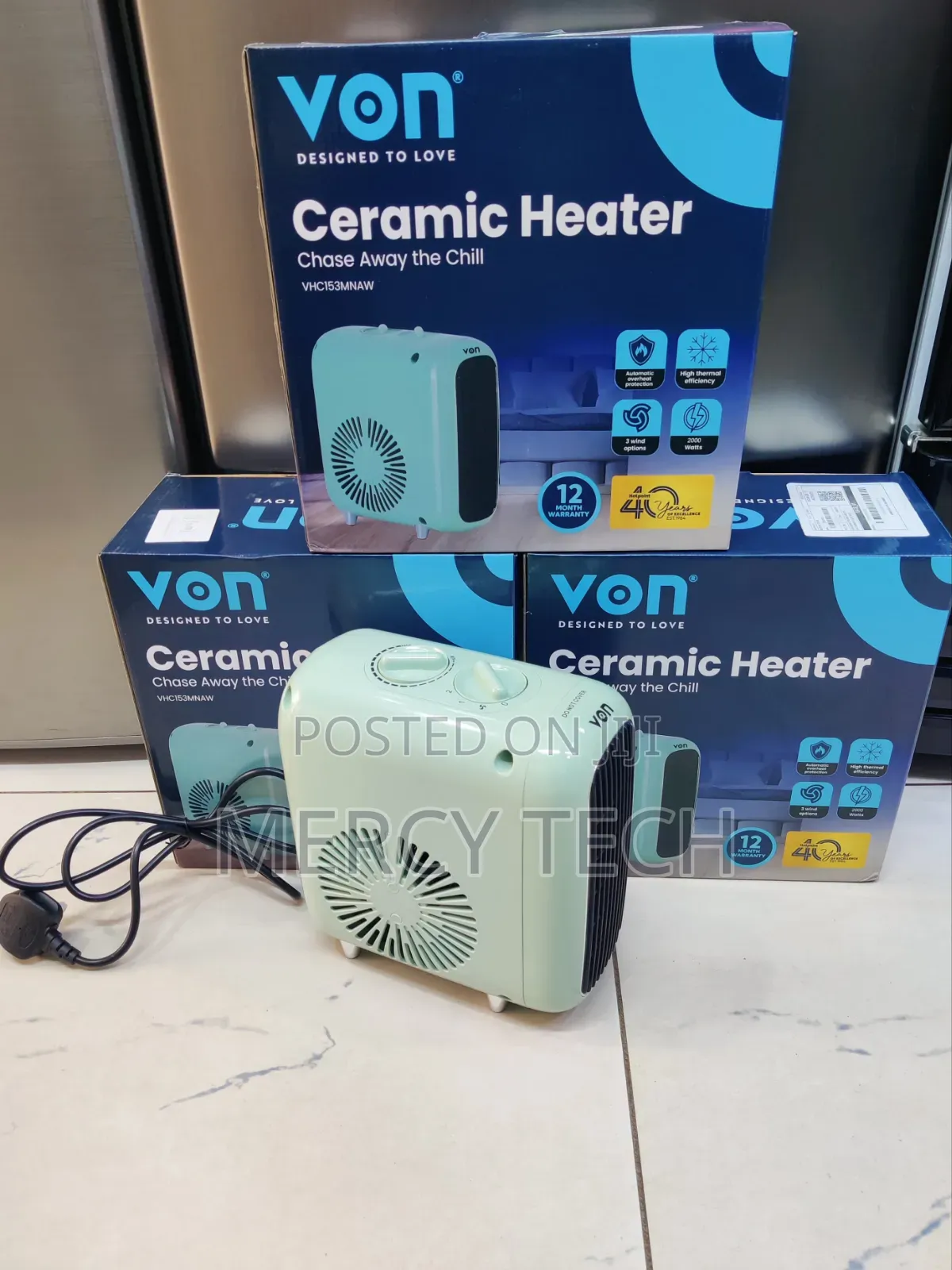 Von Vhc153mnaw Ceramic Heater 1500w