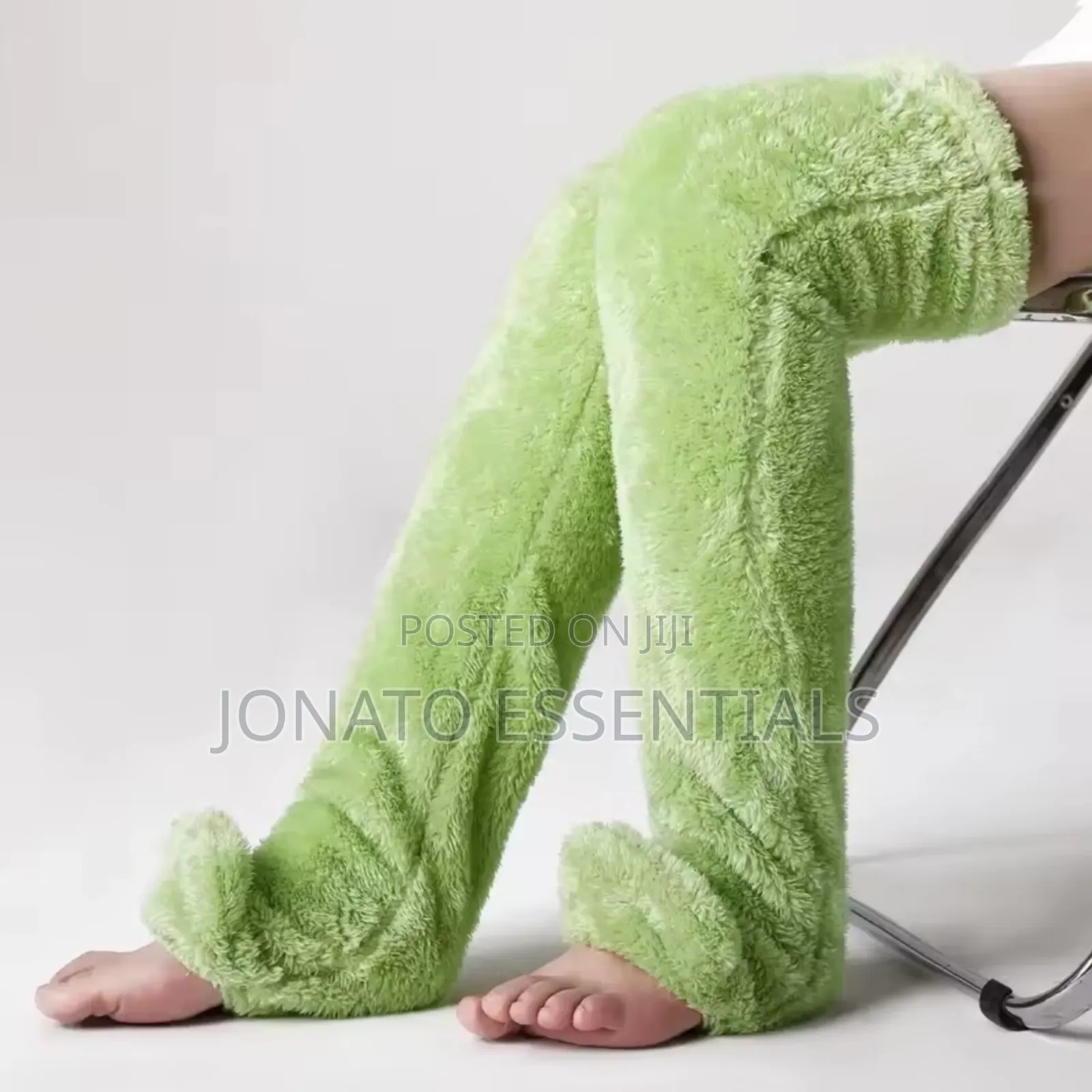 Pair of Fluffy Leg Warmers Over Knee Fuzzy Thigh High Long Stockings
