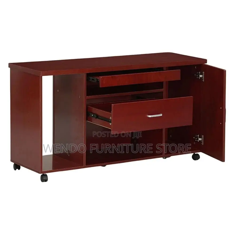 Office Desk; 1.8 Meters Mahogany Spacious Top Desk With L Shape