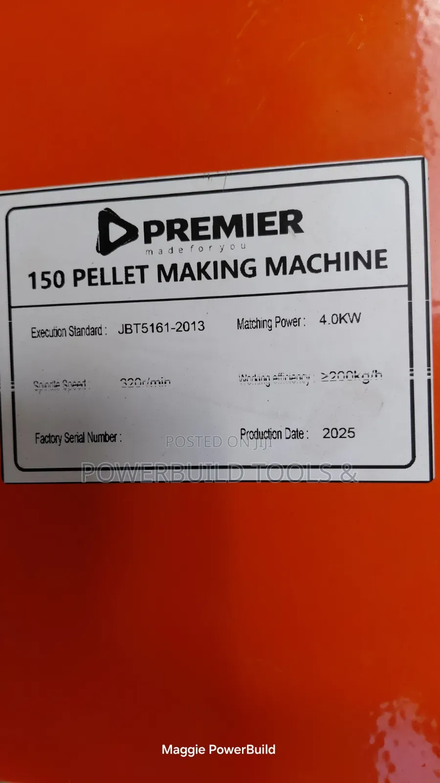 Premier 180/200kgs/Hr Commercial Feed Pelletizer 5.5hp