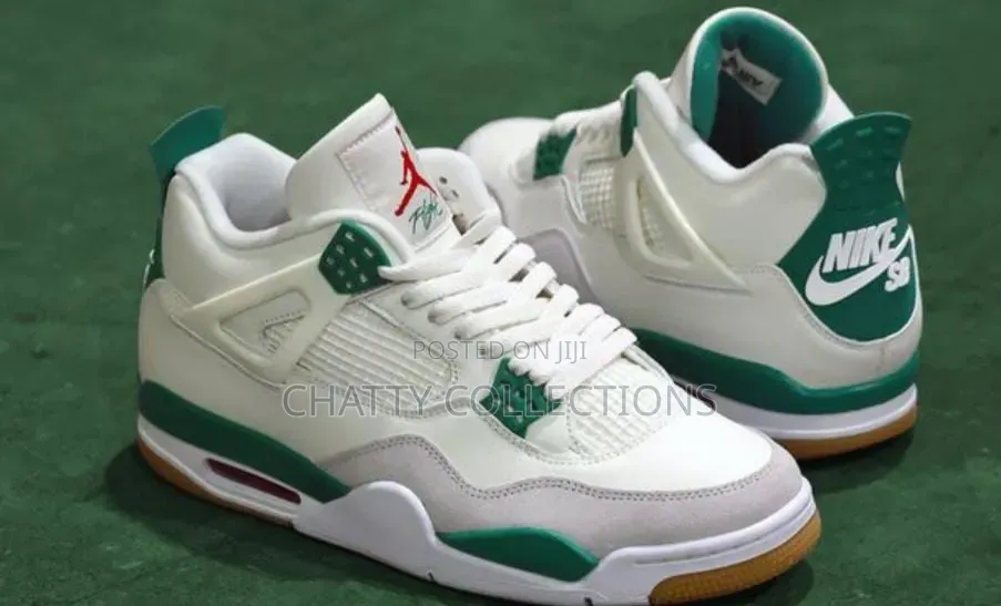Pine Green Unisex Air Jordan 4 J4 Sneakers Size 37 to 45