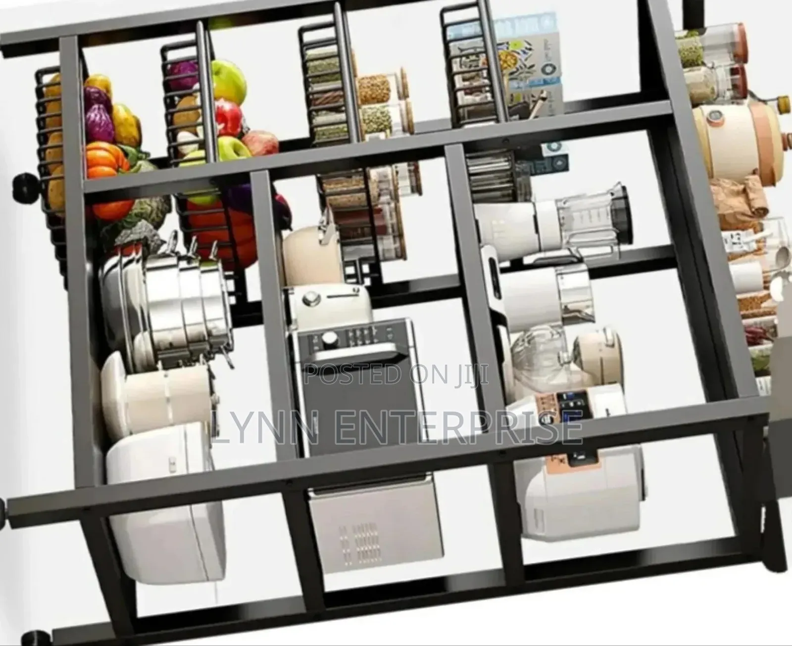 Multi-Layer Kitchen Storage Rack With Movable and Lockable Wheels