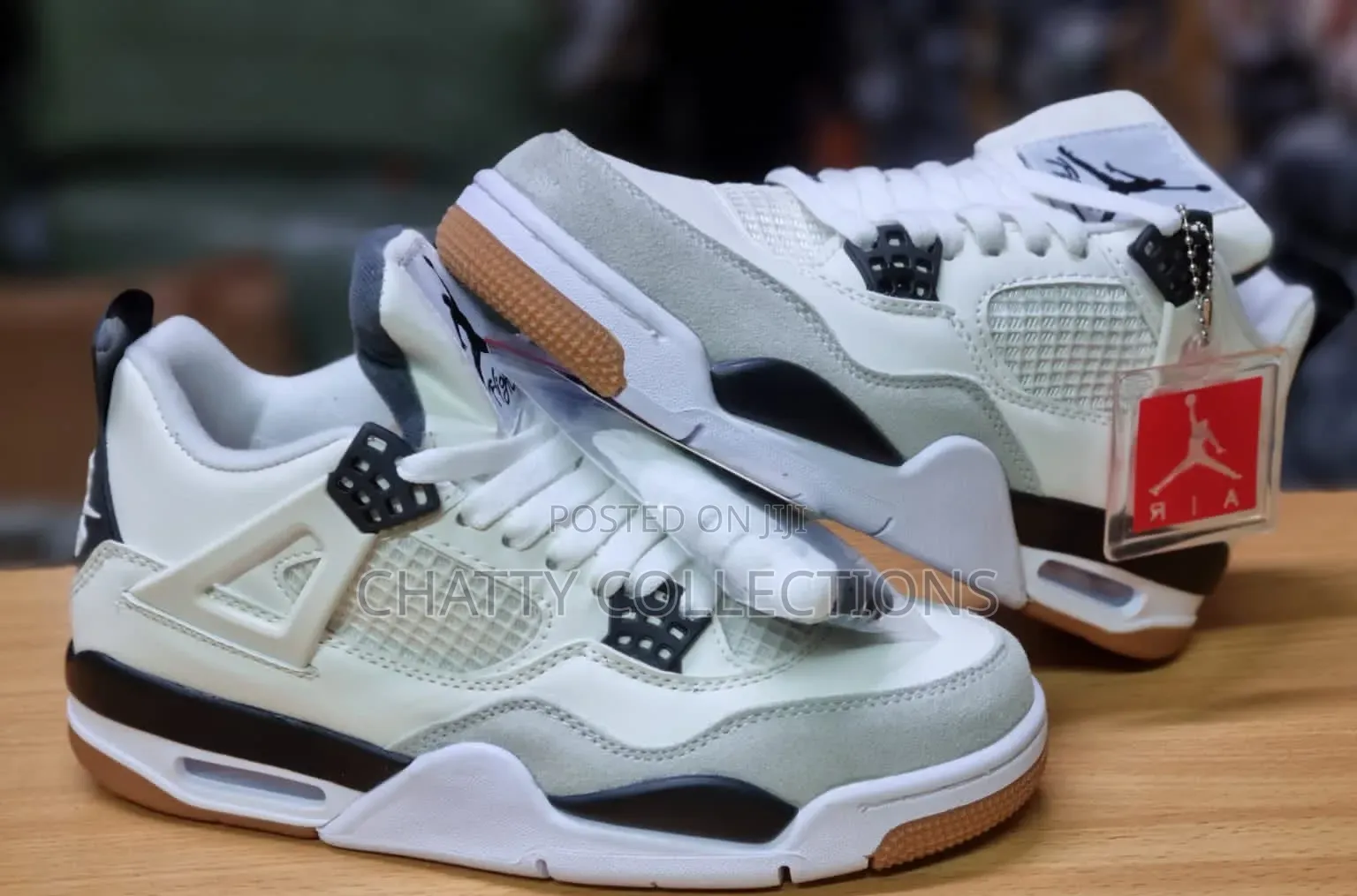 Pine Black Unisex Air Jordan 4 J4 Sneakers Size 37 to 45