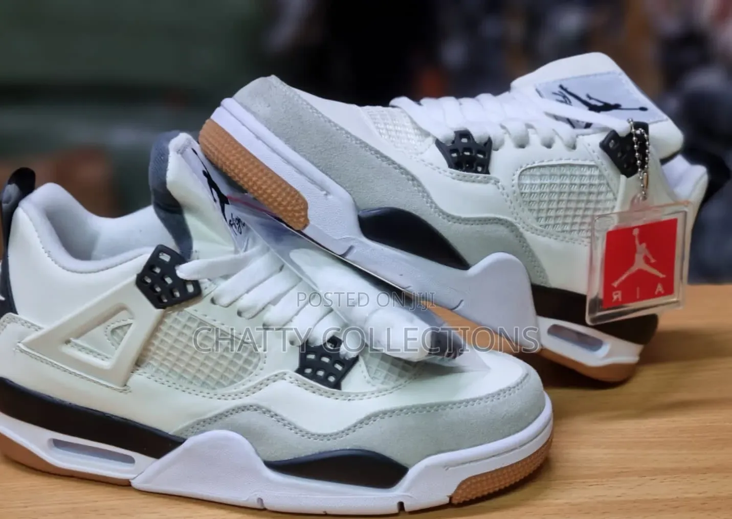 Pine Black Unisex Air Jordan 4 J4 Sneakers Size 37 to 45
