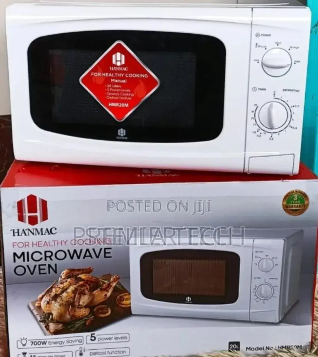 20l Manual Hanmac White Microwave