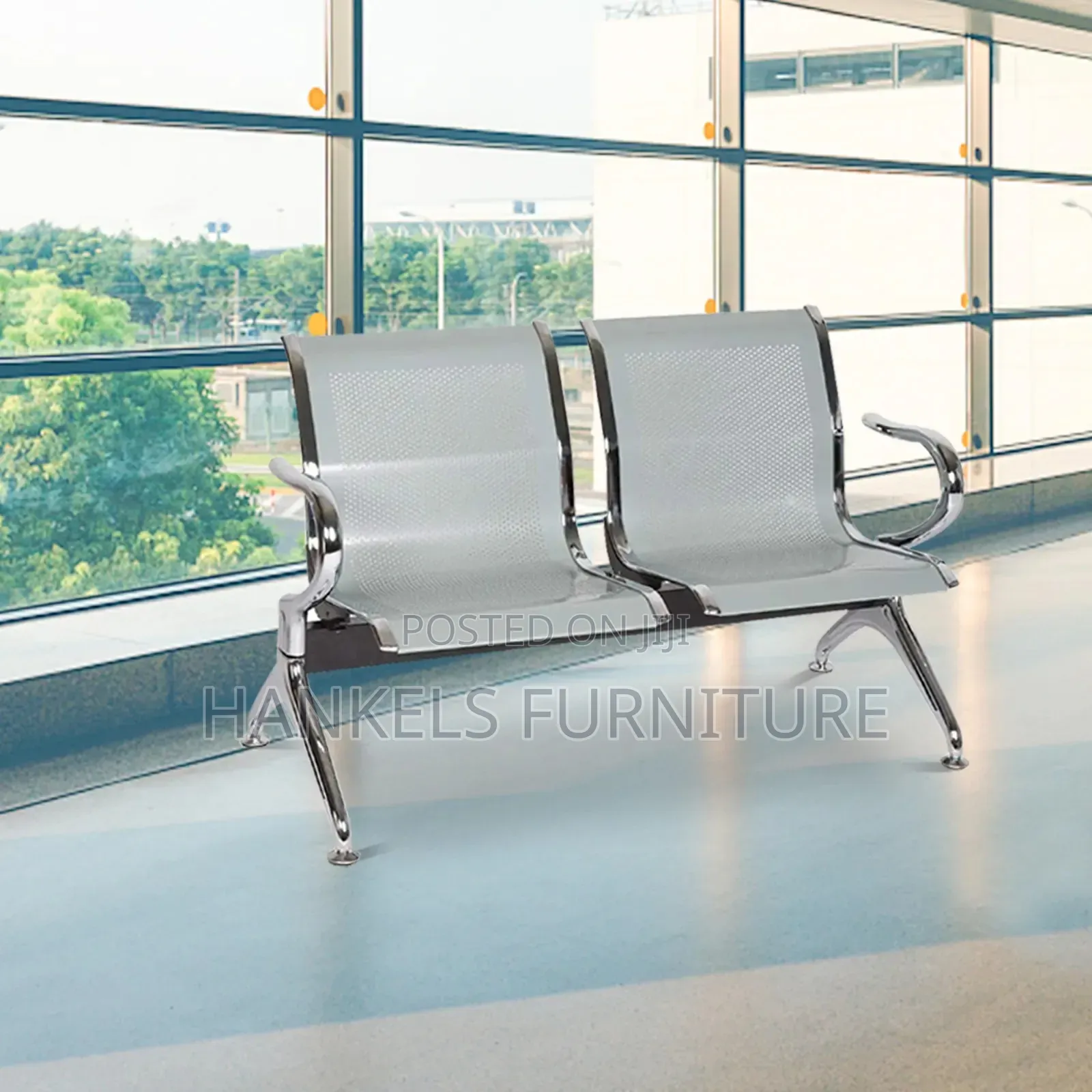 2-Link Office Waiting Bench – Professional Guest Seating for Offices