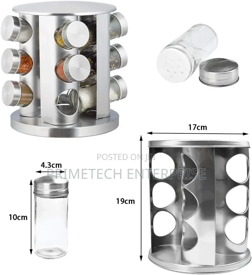 12pcs Rotating Spice Rack