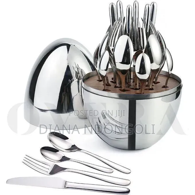 *36pc Executive Egg-Shaped Cutlery Set* *Gold Colour*