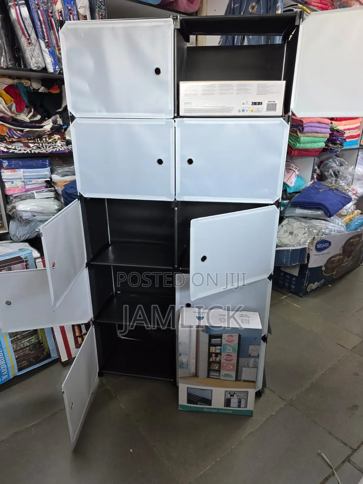 2 Column Plastic Portable Wardrobe Closet Storage Cabinet - Pt