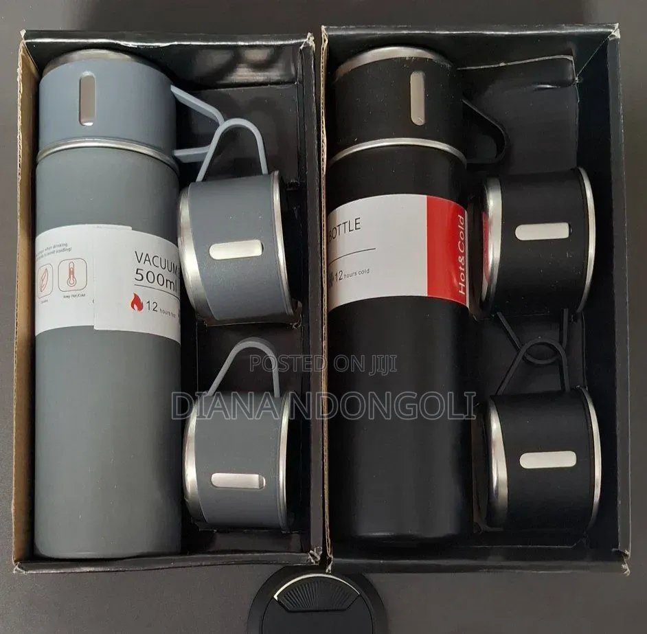 Unbreakable Stainless Steel Gift Pack Thermocup 500ml +130ml Cups