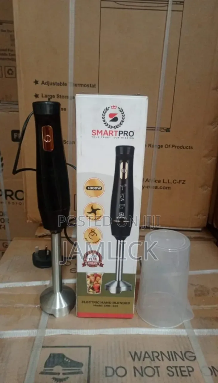 Smartpro Hand Blender With Jar 4-Blade Powerful Kitchen Mixer - Pt