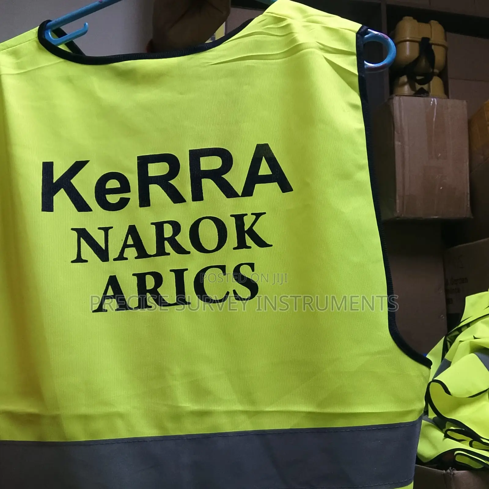 Green Industrial Printed Reflector Vest No Pocket