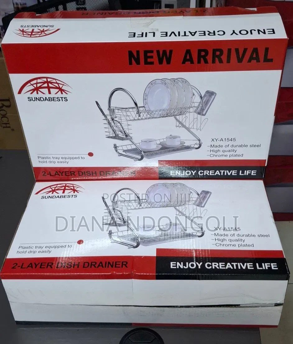 2 Tier Stainless Steel Dish Rack