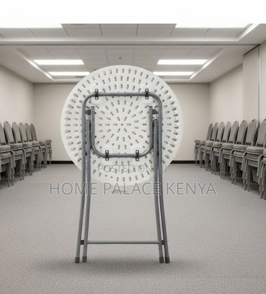 Folding Table: Outdoor Round Banquet Plastic Portable Table