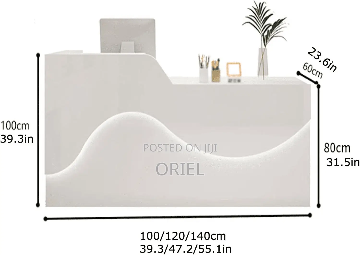 Office Desk : Front Office Reception Desk 1.6m