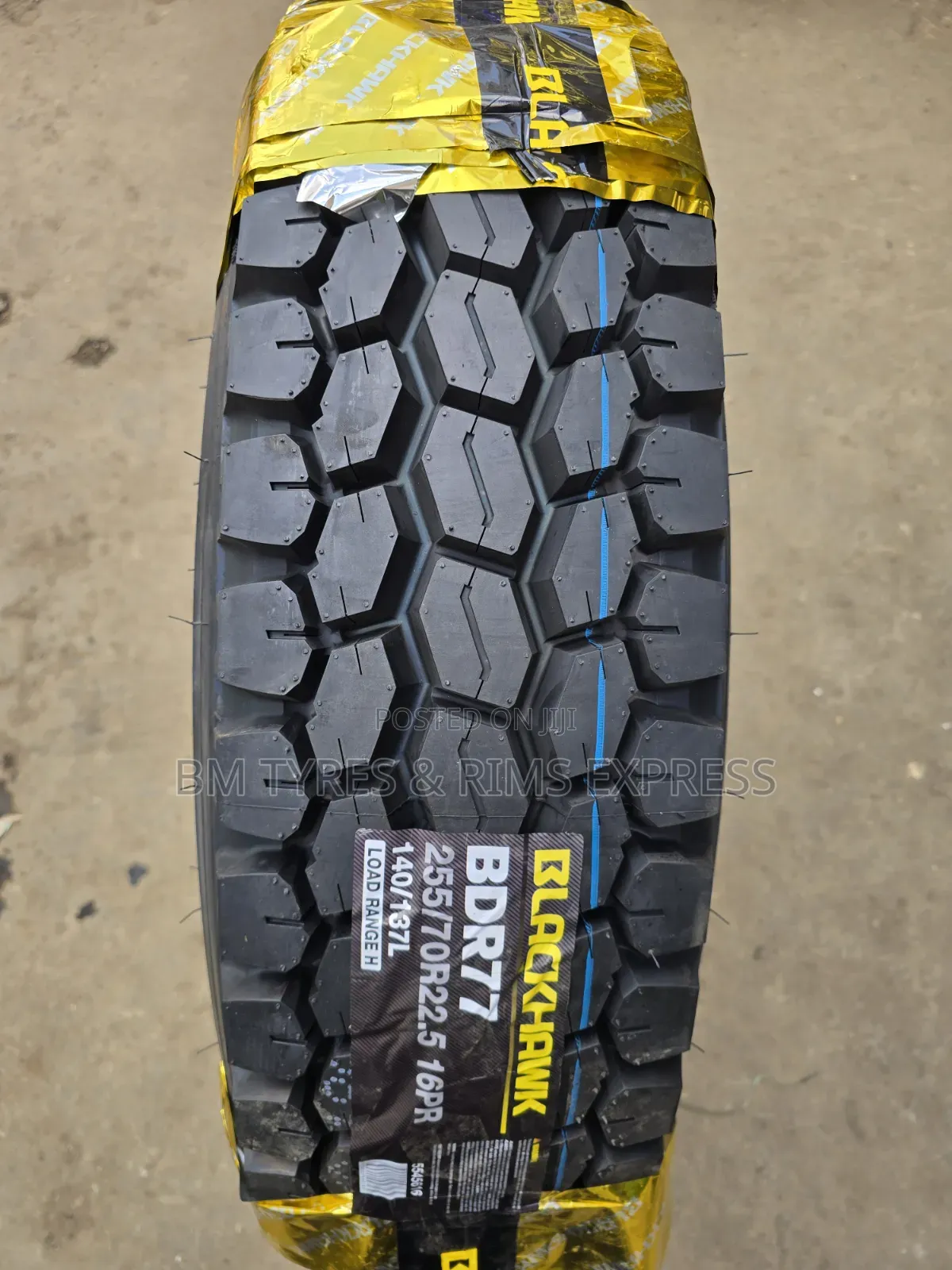 255/70 R22. 5 Blackhawk Tires (Diff)