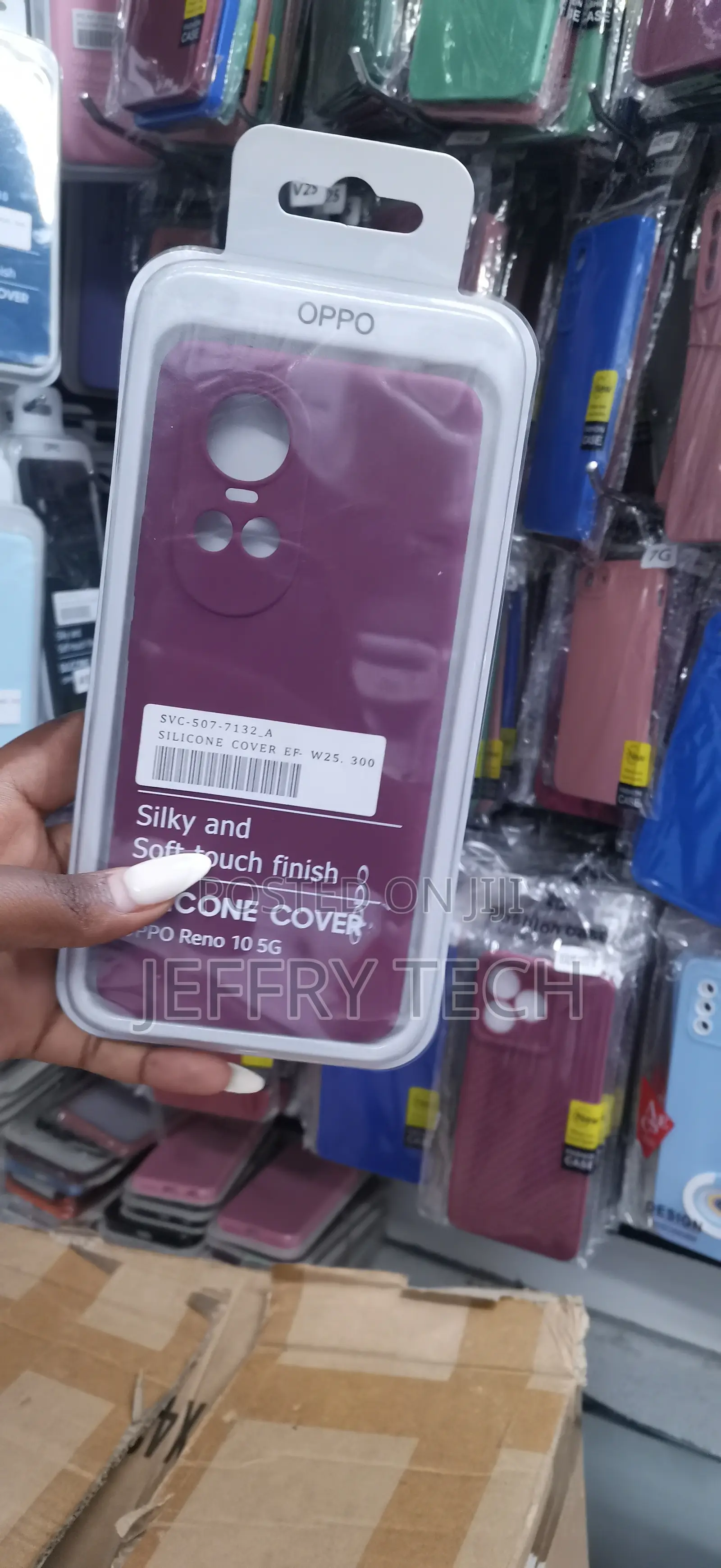 Oppo Reno 10 5g Silicone Case Cover in a Deep Purple Silky Finish.