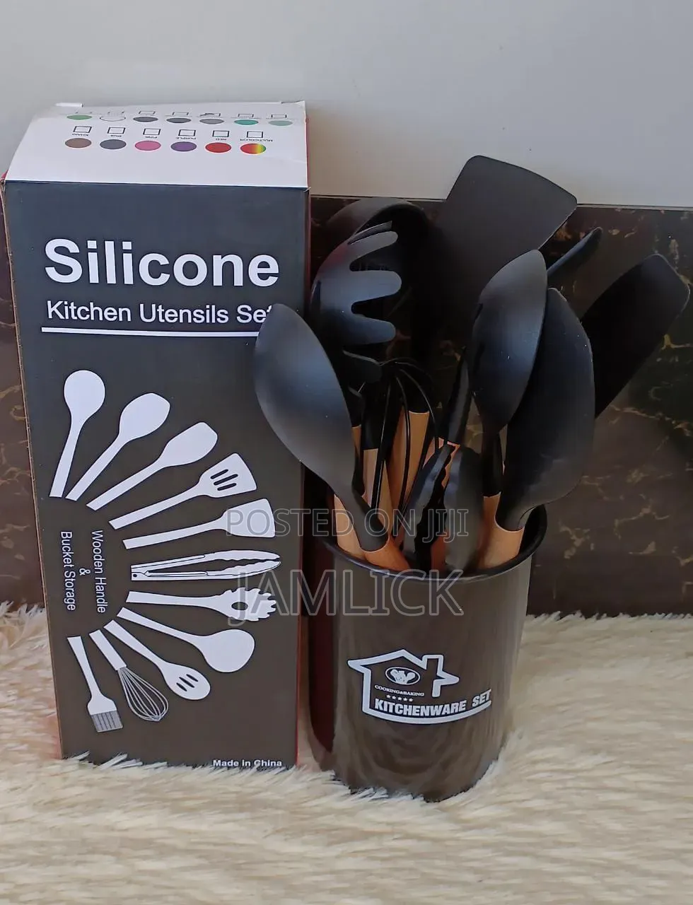 12pcs Silicone Kitchen Spoon Set Cooking Utensils Non Stick
- Jm