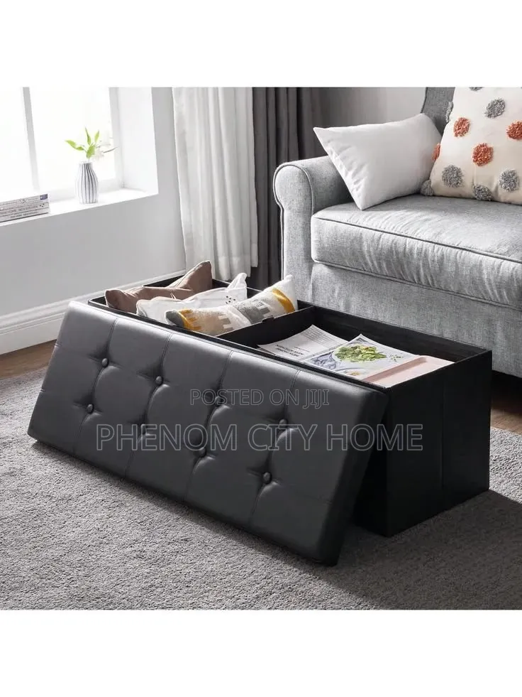 Leather Bench Foldable Storage Box