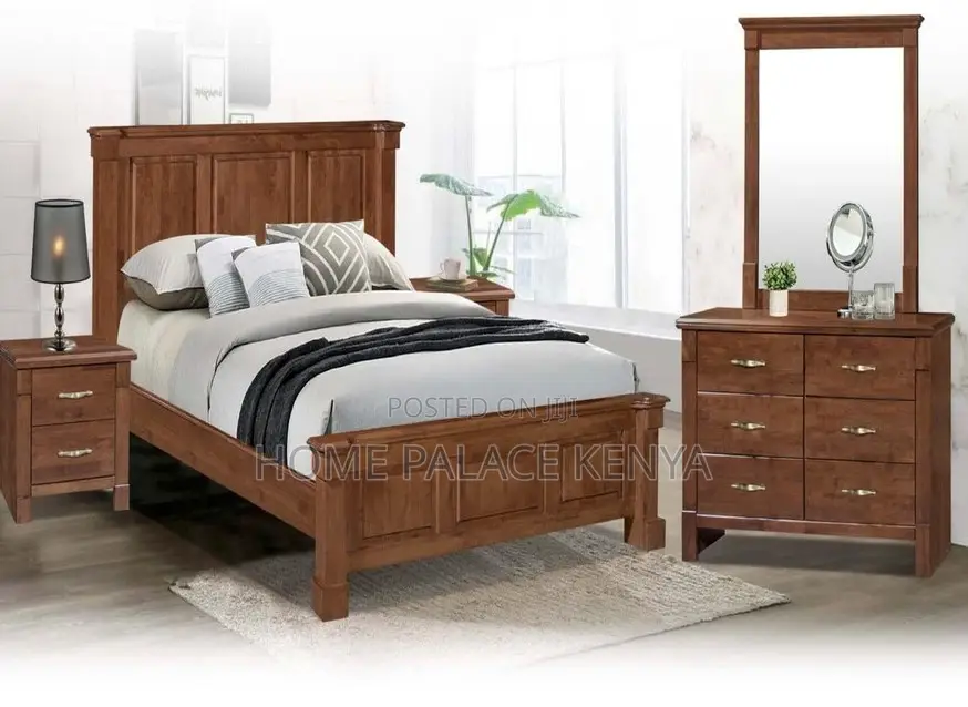 Bedroom Set: Solid Mahogany Bedroom Furniture Set With Dresser