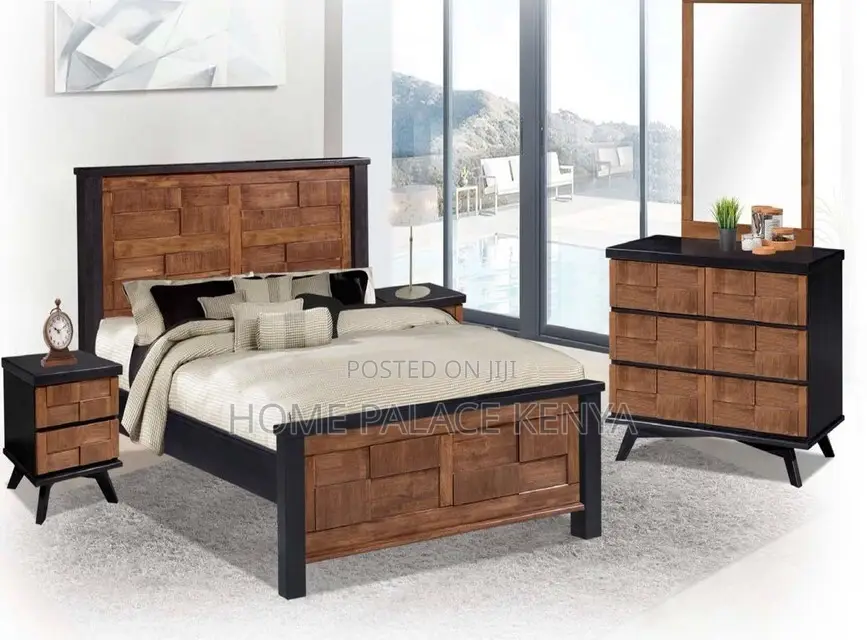 Bedroom Set: Solid Mahogany Bedroom Furniture Set With Dresser