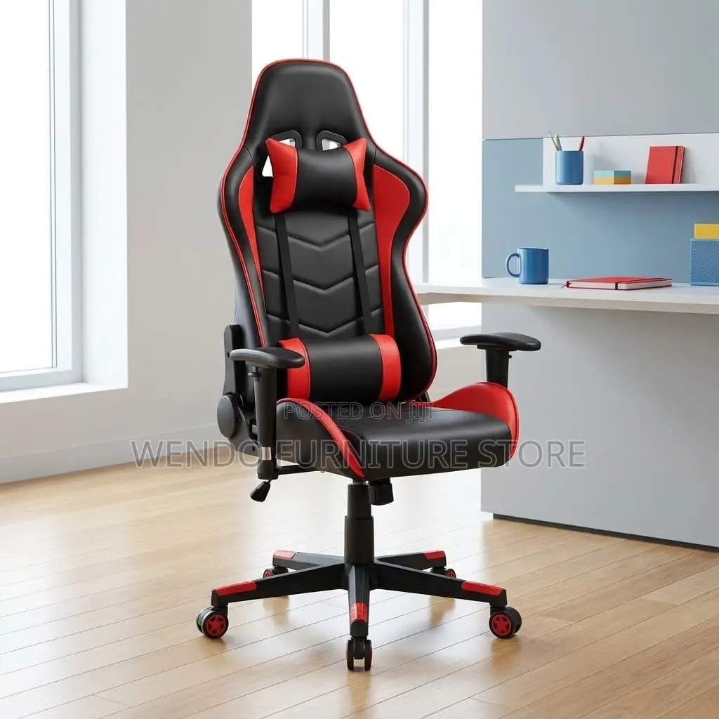 Office Chair : Modern Red and Black Ergonomic Gaming Chair