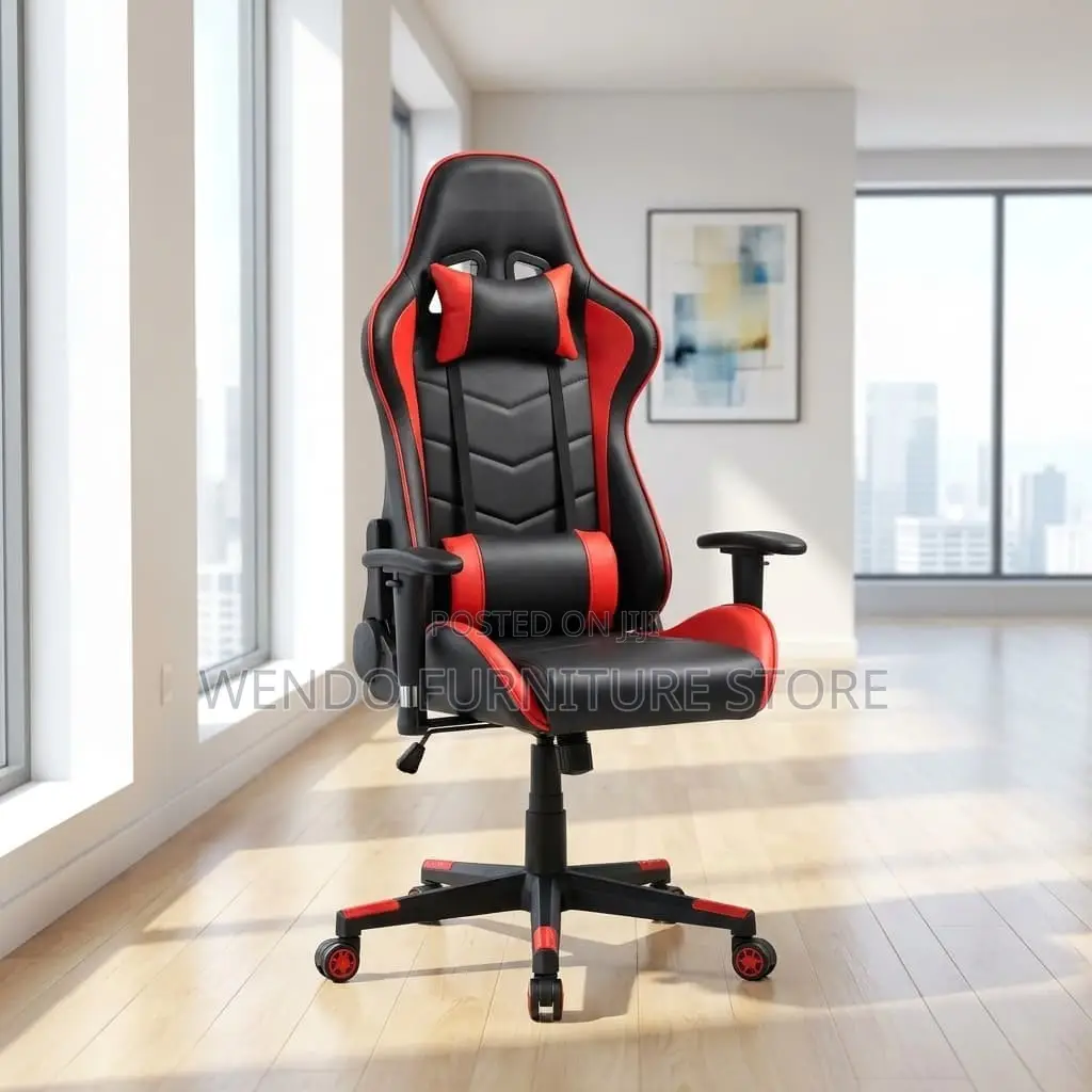 Office Chair : Modern Red and Black Ergonomic Gaming Chair