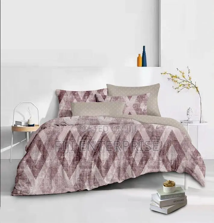 Binded Cotton Duvet Set – 6×6 6×7 | Bedsheet 2 Pillowcases