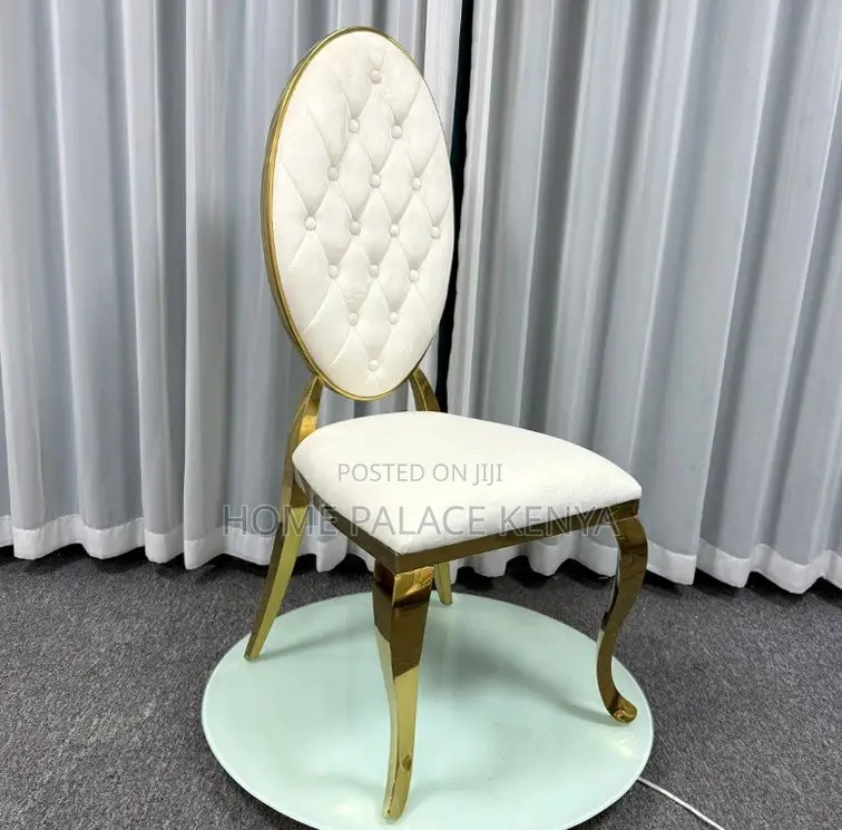 Event Chair: Hotel Banquet Dining Chair With Gold Metal Frame