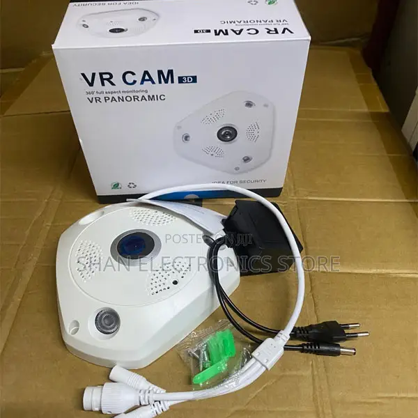 360° Fisheye Camera - White, Hd, Wi-Fi, Mobile Control, PVC