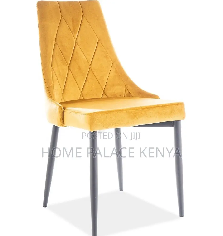 Dining Chair: Premium Velvet Dining Chair With Soft Cushion Back