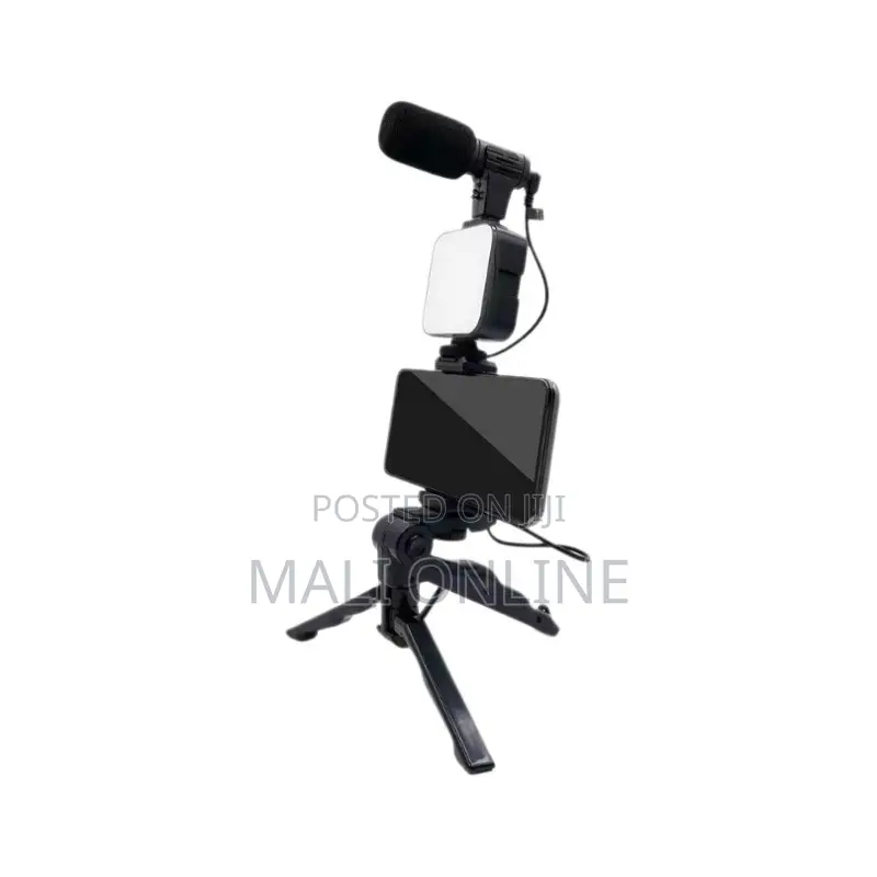 Smartphone Vlogging Ay 4g Kit Tripod Led Fill Light Mic Phone Holder
